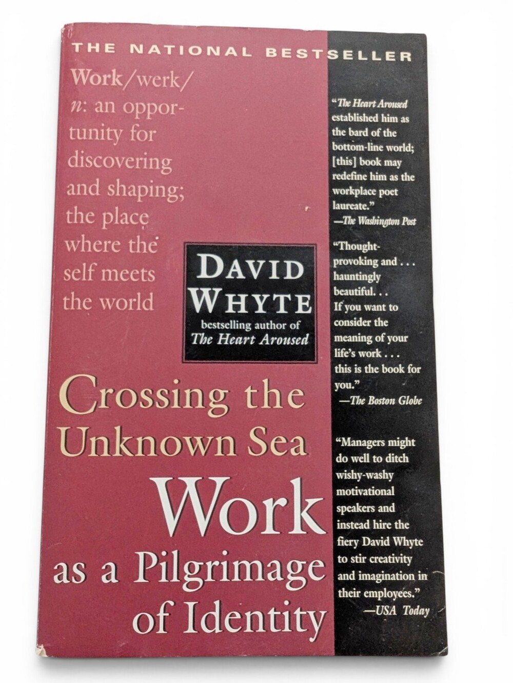 CROSSING THE UNKNOWN SEA David Whyte Work As A Pilgrimage Of Identity Paperback